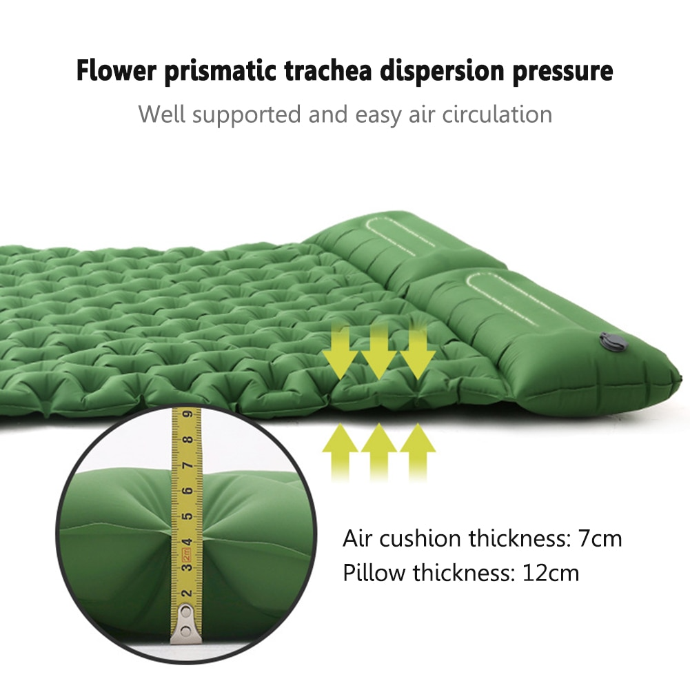 便携腳踩自動充氣防潮雙人睡墊 TPU野外床墊 S L1600
