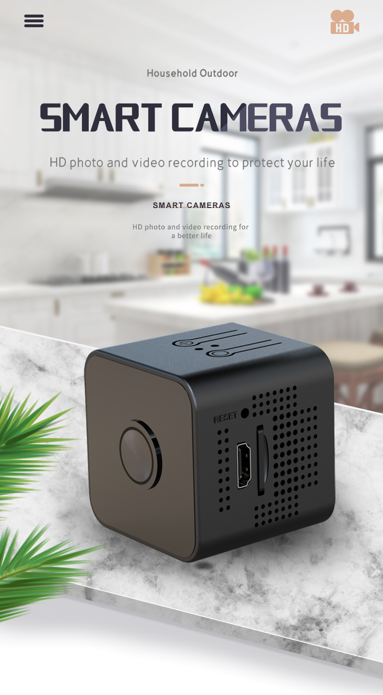 小方塊無線1080P高清夜視攝像頭智能監控器 英文详情页 01
