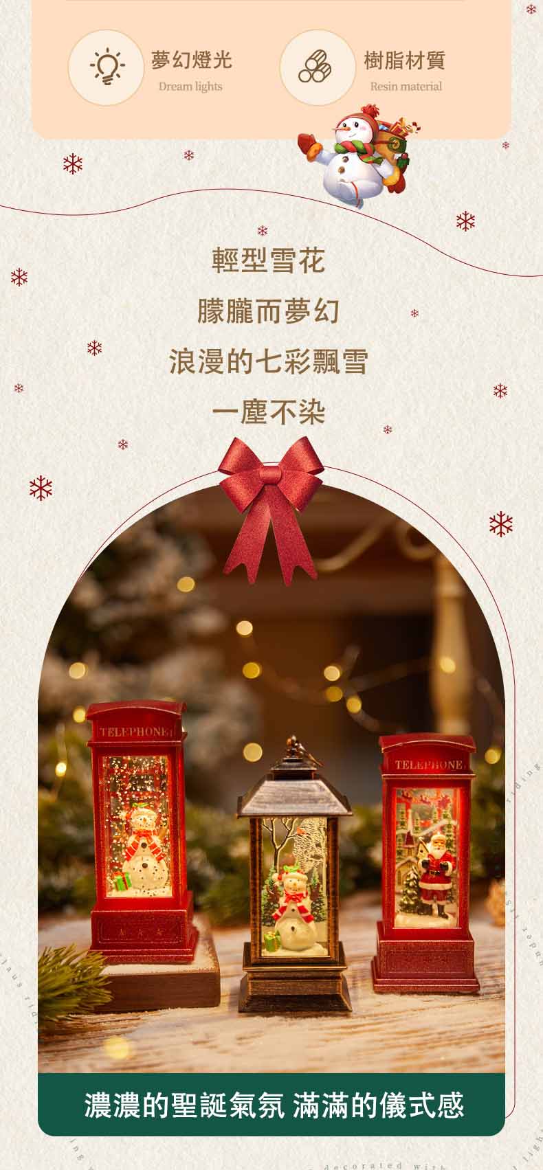 復古浪漫聖誕風燈小夜燈 详情 02 2