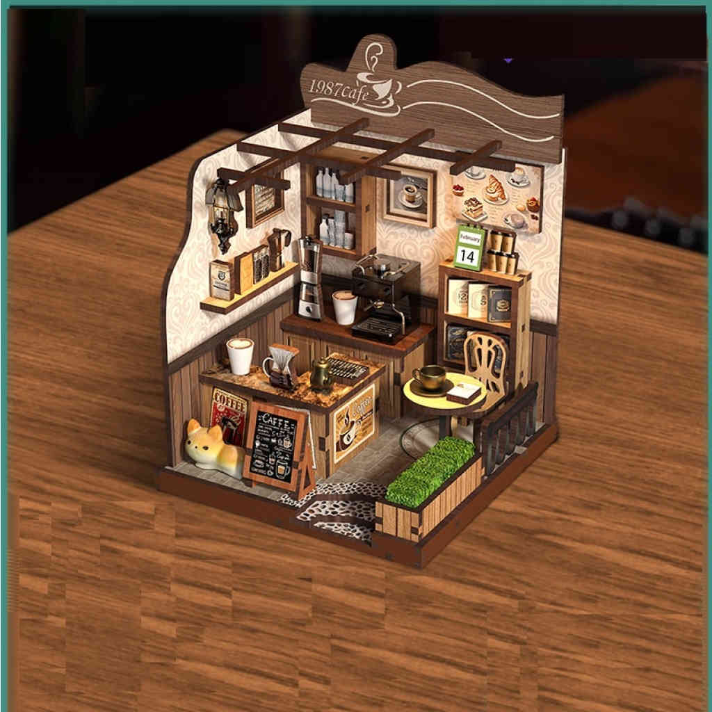 🌟DIY小屋手工拼裝咖啡廳—迷你3D立體場景，打造你的夢幻咖啡時光🌟