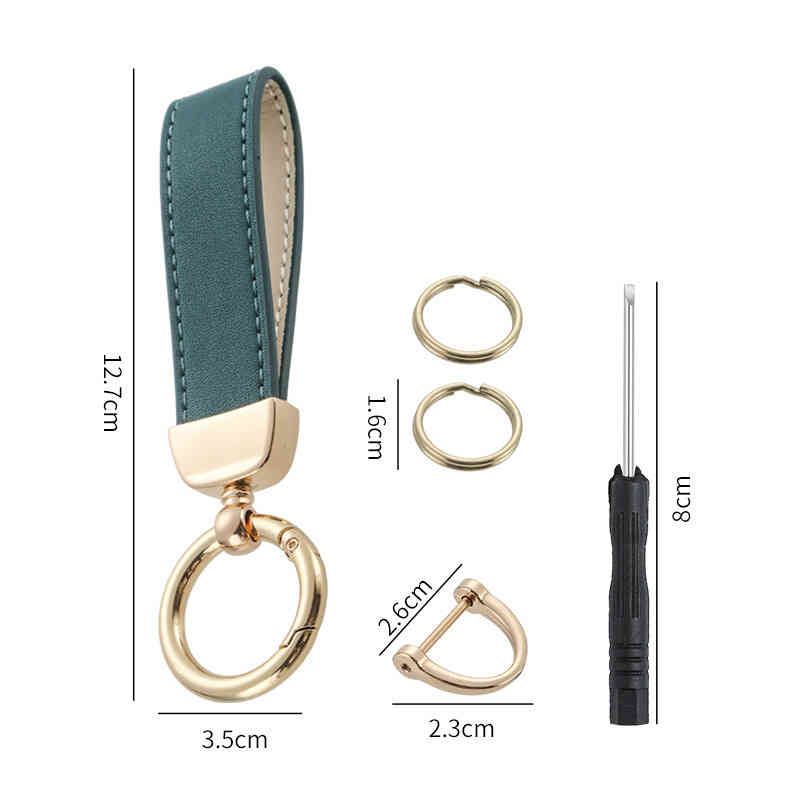 主图-10 小巧拼色金瓔珞鎖匙扣 - Image 11