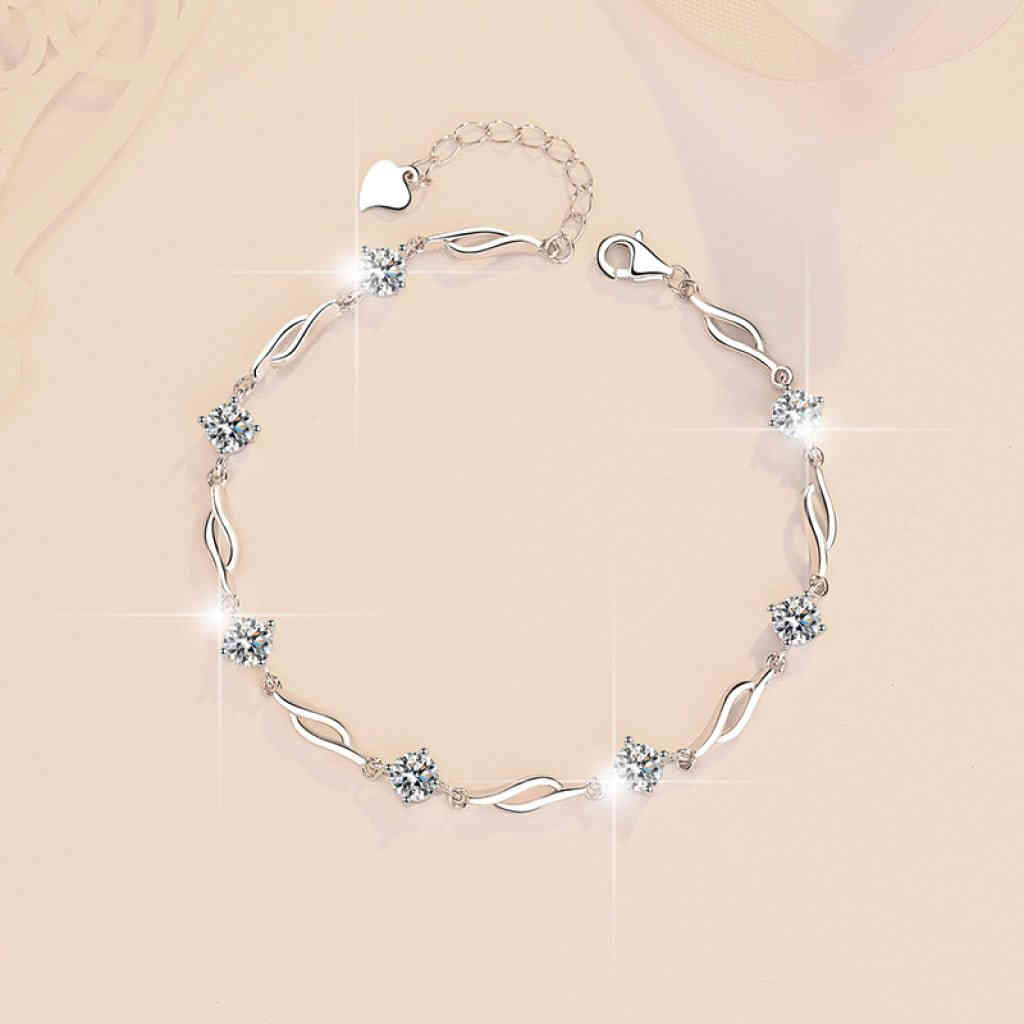 韓版潮流七星莫桑鑽手鏈7顆50分D色莫桑鑽 A 6 53 1024x1024