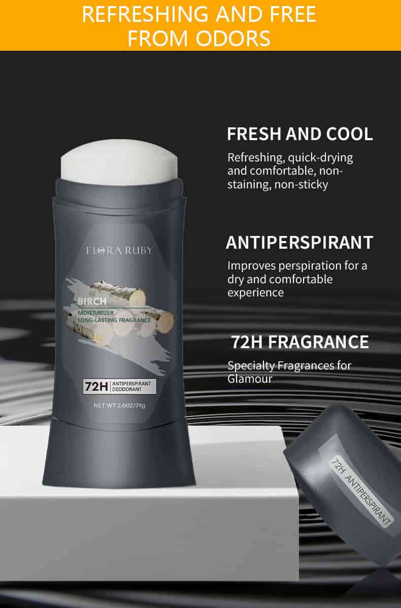 B (3) FLORA RUBY 72小時長效抑汗香體膏 74g/支 x2支 - 告別尷尬,自信隨行 - Image 3