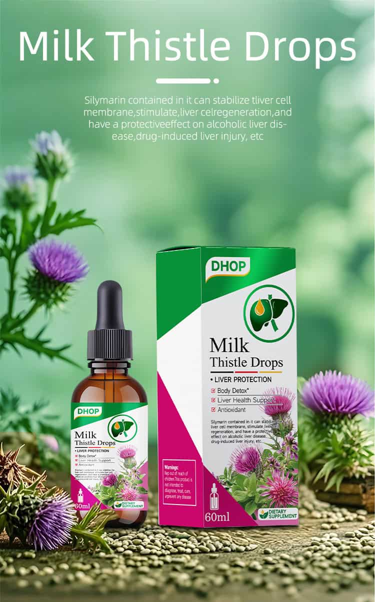 【DHOP 奶薊草護肝滴劑 60ml】高效濃縮水飛薊素|酒精肝・藥物性肝損傷保護|身體排毒・抗氧化 DHOP Thistle Drops1