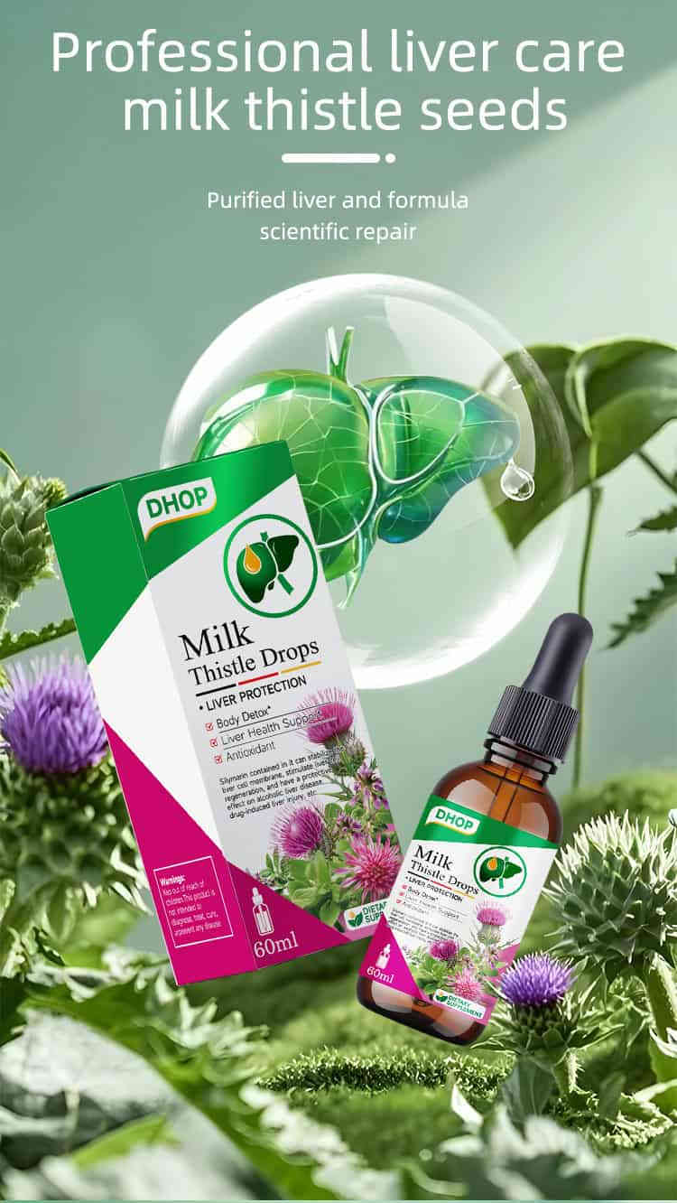 【DHOP 奶薊草護肝滴劑 60ml】高效濃縮水飛薊素|酒精肝・藥物性肝損傷保護|身體排毒・抗氧化 DHOP Thistle Drops2