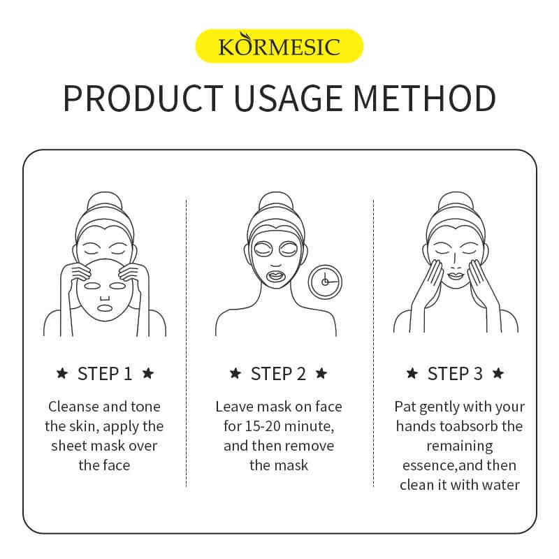 KORMESIC 專業功效面膜系列|煙酰胺抗老|透明質酸補濕|寡肽緊緻|白藜蘆醇亮白|神經酰胺修復|膠原蛋白抗皺 Kormesic FACIAL6
