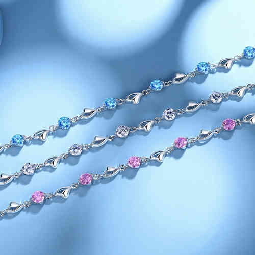 奧地利水晶之戀心型手鍊