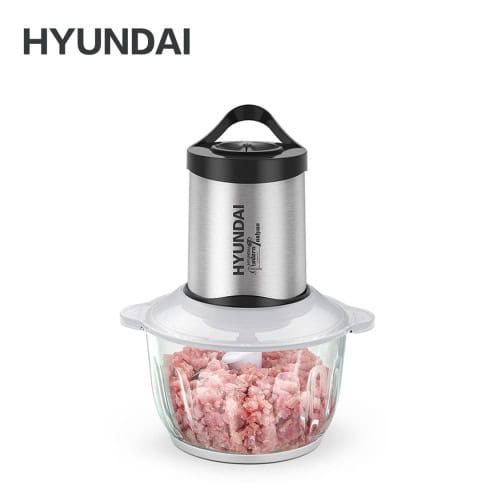 【HYUNDAI現代多功能絞肉機】1.8L大容量｜10秒快速絞肉｜四葉精鋼刀片｜可拆洗設計｜一機搞定餃子餡/寶寶輔食/醬料