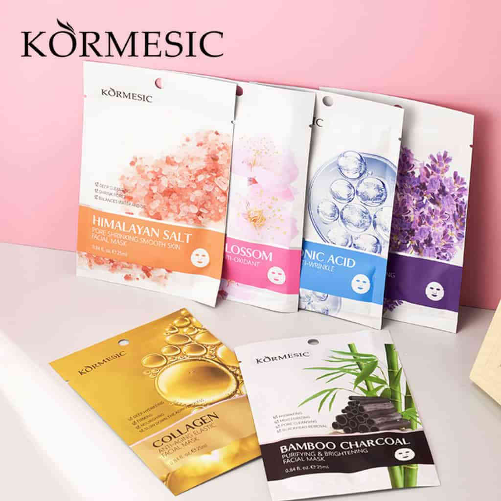 【KORMESIC植物精華面膜】6款多功能任選｜玻尿酸抗皺・櫻花保濕・喜馬拉雅鹽收毛孔｜每片25g精華｜韓國熱銷配方