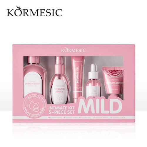 【KORMESIC女性私密護理5件套】溫和抗菌・平衡pH・保濕舒緩｜韓國蘆薈萃取・煙酰胺｜全面護理套裝