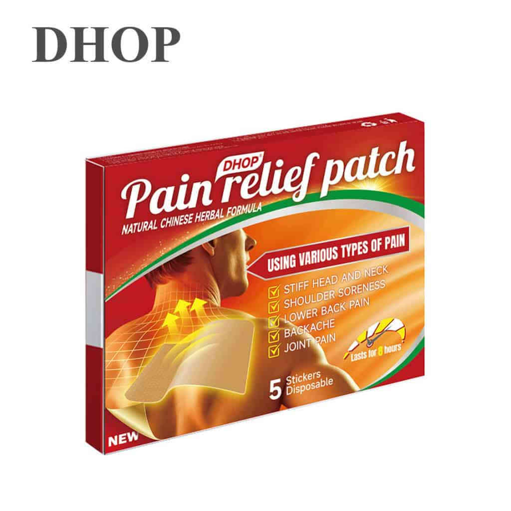 DHOP 草本止痛貼｜天然中草藥配方｜舒緩肩頸腰痛｜關節肌肉痠痛｜6小時長效溫熱｜5片裝