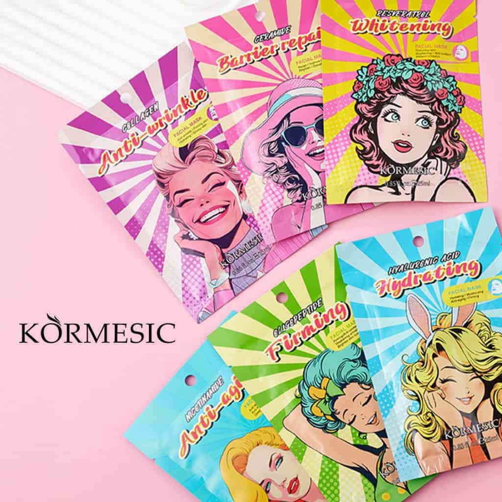 KORMESIC 專業功效面膜系列｜煙酰胺抗老｜透明質酸補濕｜寡肽緊緻｜白藜蘆醇亮白｜神經酰胺修復｜膠原蛋白抗皺