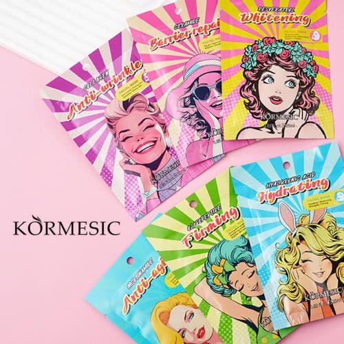 KORMESIC 專業功效面膜系列｜煙酰胺抗老｜透明質酸補濕｜寡肽緊緻｜白藜蘆醇亮白｜神經酰胺修復｜膠原蛋白抗皺