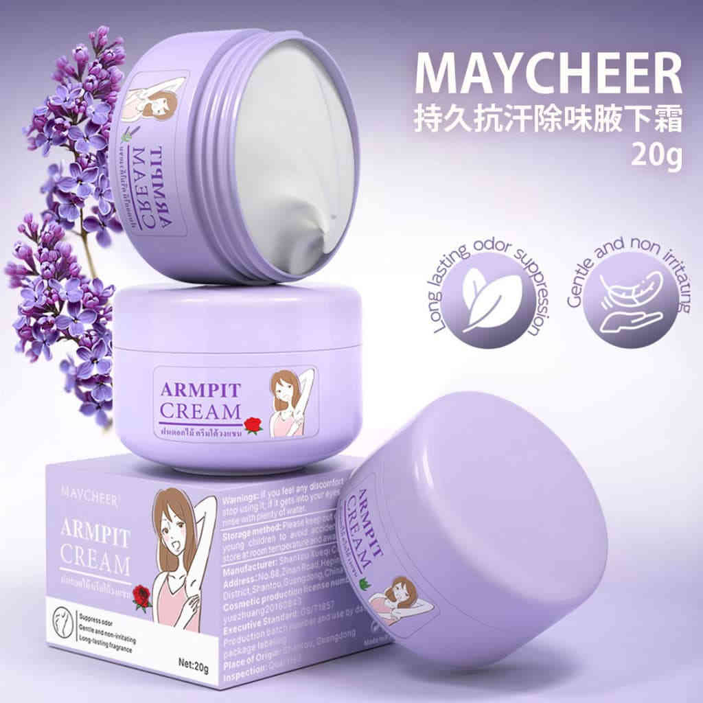 MAYCHEER 持久抗汗除味腋下霜|48小時長效乾爽|7日持續改善體味|物理控汗技術|20g