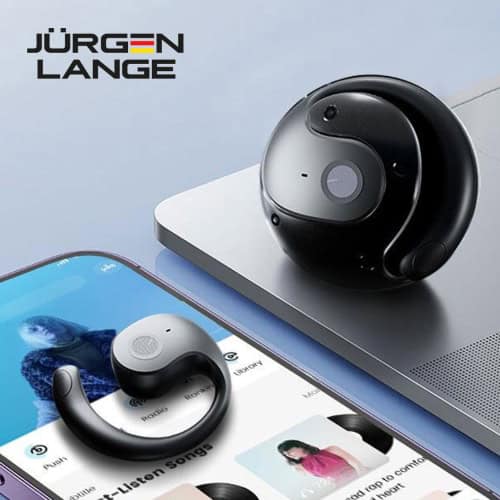 JURGEN LANGE T2 掛耳式藍牙耳機 | 開放式不入耳設計 | 藍牙5.4 | 杜比全景音效 | 46小時續航 | IPX4防水 | 智能觸控 | 運動耳機首選