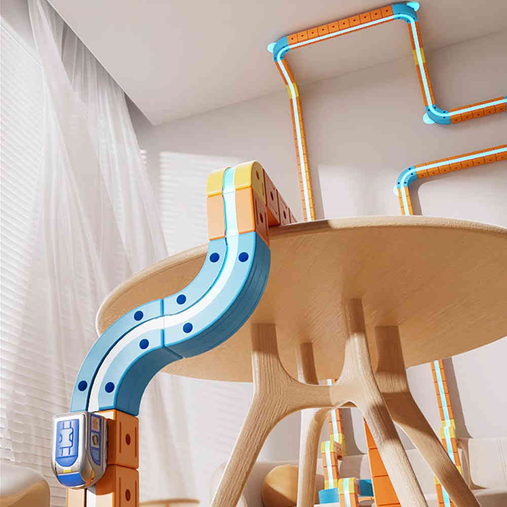 banner3 益智磁吸路軌火車玩具積木套裝|STEM 磁力探索|創意無限拼砌|適合3歲以上兒童 - Image 3