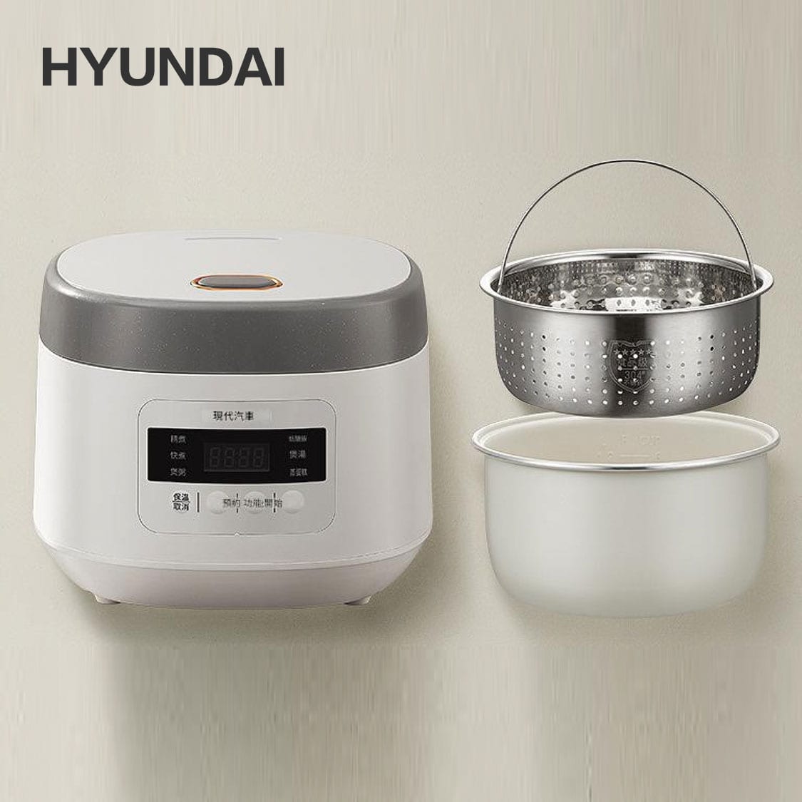 banner4 HYUNDAI現代低糖電飯煲】3L家用智能米湯分離|權威低糖認證|6大功能+24小時預約|陶瓷內膽易清洗|健康輕食首選 - Image 4