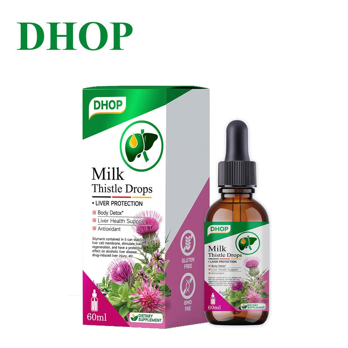 banner4 【DHOP 奶薊草護肝滴劑 60ml】高效濃縮水飛薊素|酒精肝・藥物性肝損傷保護|身體排毒・抗氧化