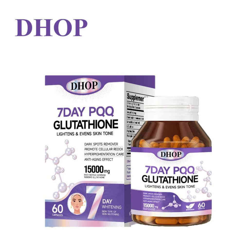 DHOP 7DAY PQQ 穀胱甘肽膠囊60粒裝|15000mg高濃度|改善暗沉均勻膚色|減少黑色素沉澱