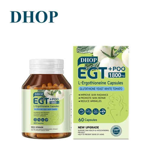 DHOP EGT+PQQ 麥角硫因膠囊60粒裝｜1800mg超抗氧化配方｜延緩肌膚老化｜促進細胞修復