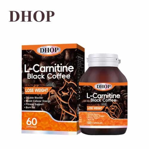 DHOP 左旋肉鹼黑咖啡膠囊60粒裝|雙效阻斷技術|促進脂肪代謝|健身運動輔助