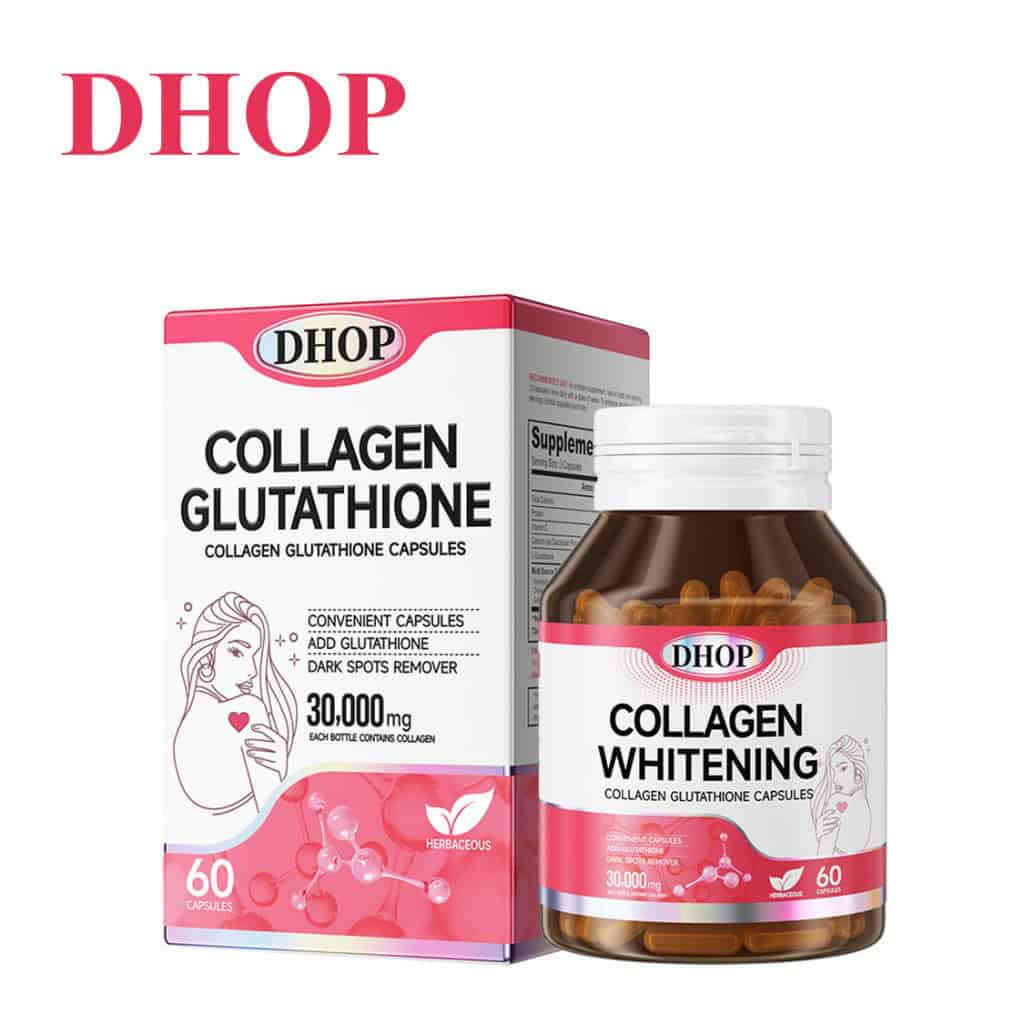 DHOP 膠原蛋白穀胱甘肽膠囊60粒裝|30000mg四重膠原複方|添加穀胱甘肽美白成分|改善皺紋暗沉