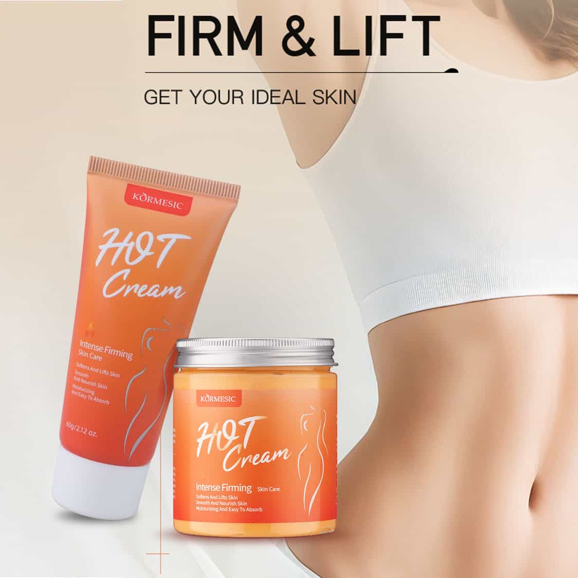 banner6 【KORMESIC熱感緊緻霜】雙容量選擇|60g便攜裝/250g家庭裝|運動塑形神器|Botanical植物萃取|熱感燃脂緊緻 - Image 6