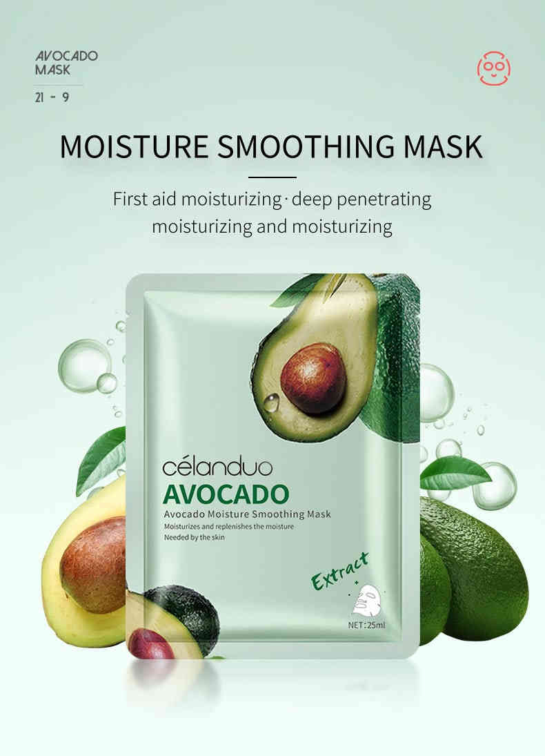 【CELANDUO 水果花香面膜】6款任選|牛油果/玫瑰/青瓜/草莓/石榴/蜂蜜|深層補水・舒緩亮肌|每片25ml精華 Inner 2 1