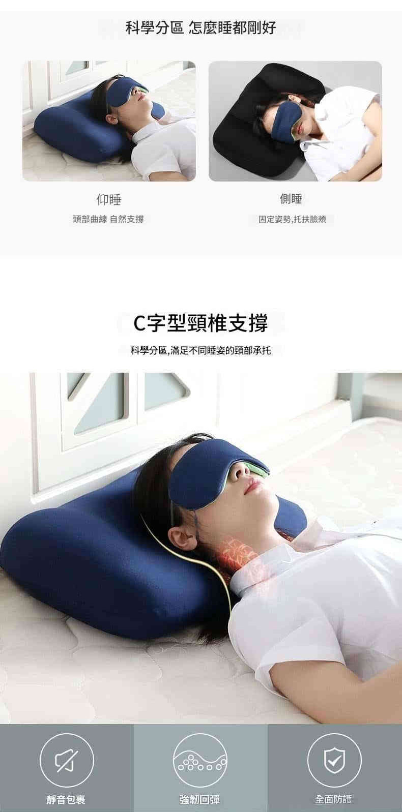 韓國3d人體工學粒子枕頭500g/個x1(枕頭+枕套)