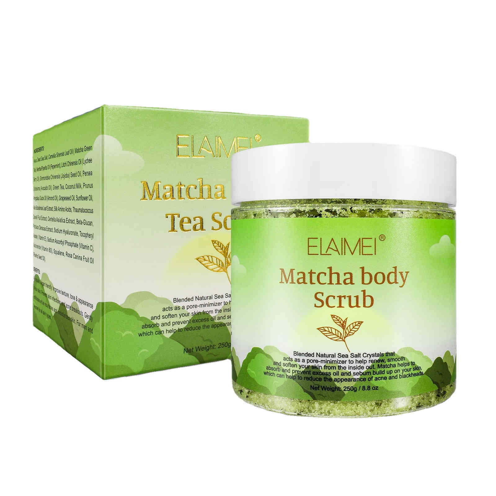 elaimei 綠茶身體磨砂膏 250ml elaimei 綠茶身體磨砂膏 250ml