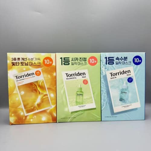 (韓國) Torriden 玻璃酸/積雪草/維他命C補水保濕面膜｜盒/10片裝