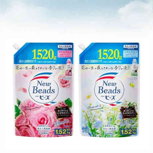 日本【kao花王】玫瑰/鈴蘭香洗衣液替換裝 1520g/袋 (約61回份)