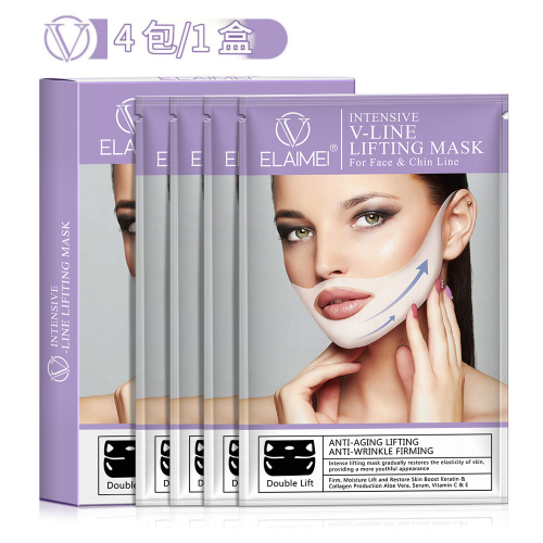 elaimei 水解膠原蛋白玻尿酸成份升級v面拉提面膜 (一盒四片)