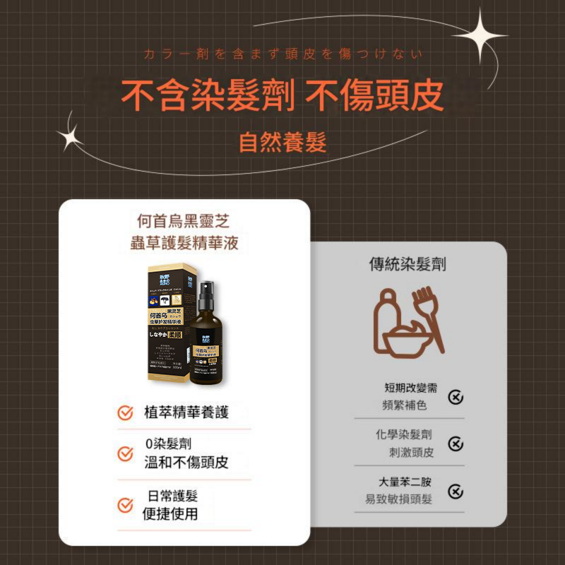 秋野akino人參何首烏黑靈芝精華保護頭髮精華液 100ml/瓶 秋野akino人參何首烏黑靈芝精華保護頭髮精華液 100ml/瓶