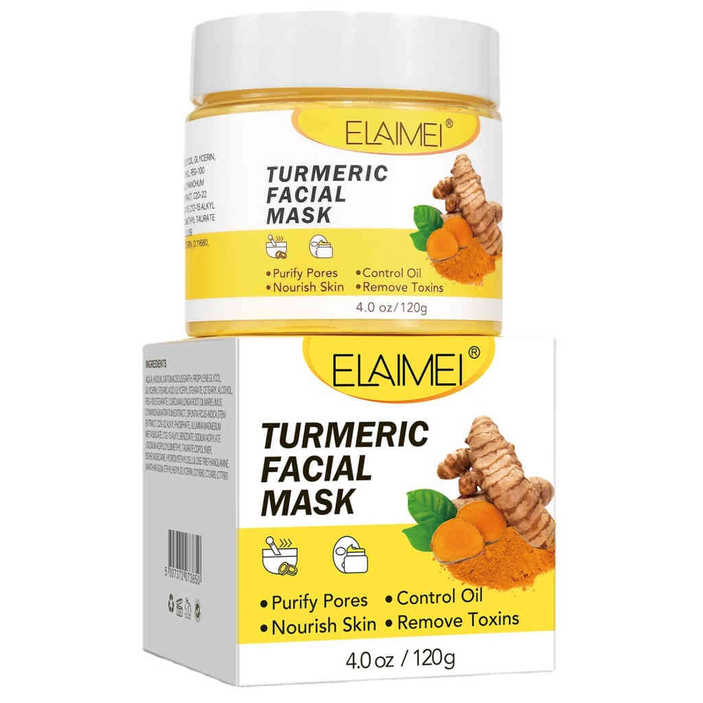 elaimei 薑黃蘆薈萃取物/花萃取物排毒保濕收緊毛孔面霜120g/盒