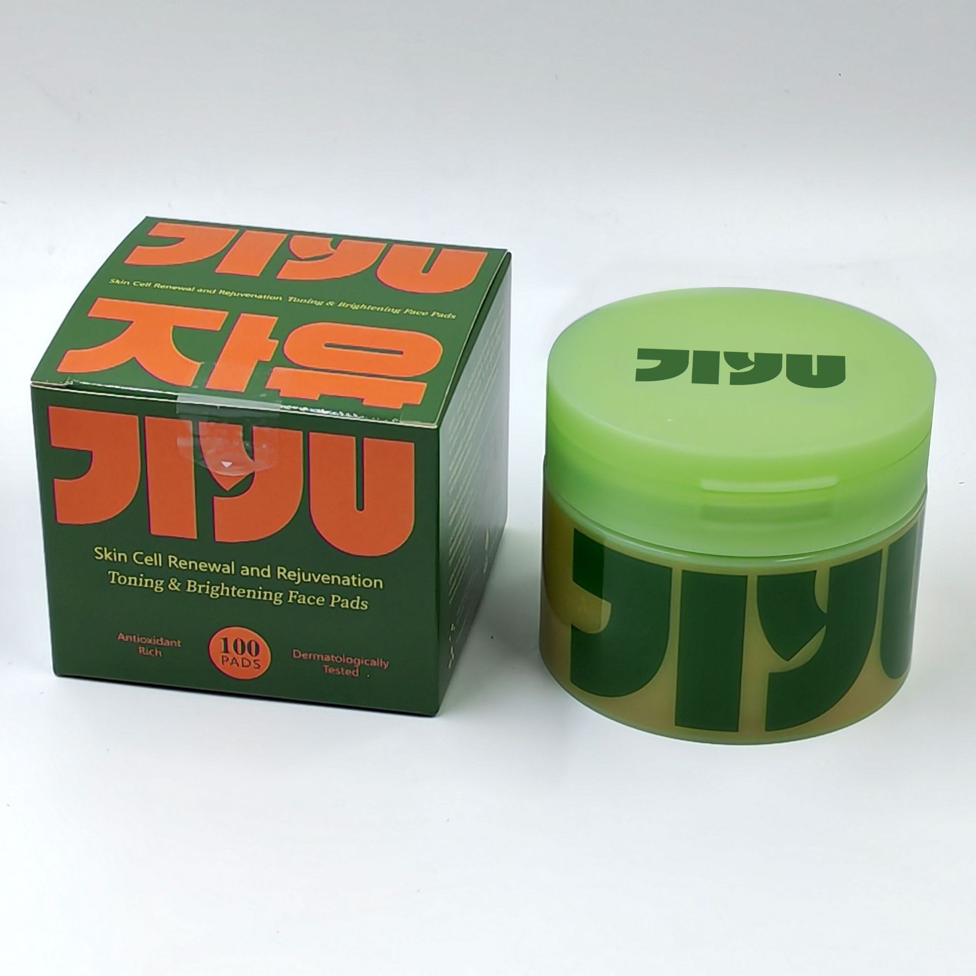 ( 韓國 ）jiyu 蝸牛黏液素+積雪草成份精華肌膚細胞更新與活化調理美白化妝棉片（ 一盒100片)