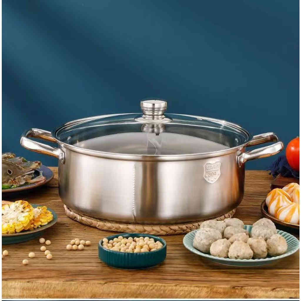 304不鏽鋼鴛鴦火鍋｜直角設計防溢漏｜一鍋雙味不串味｜全爐具通用