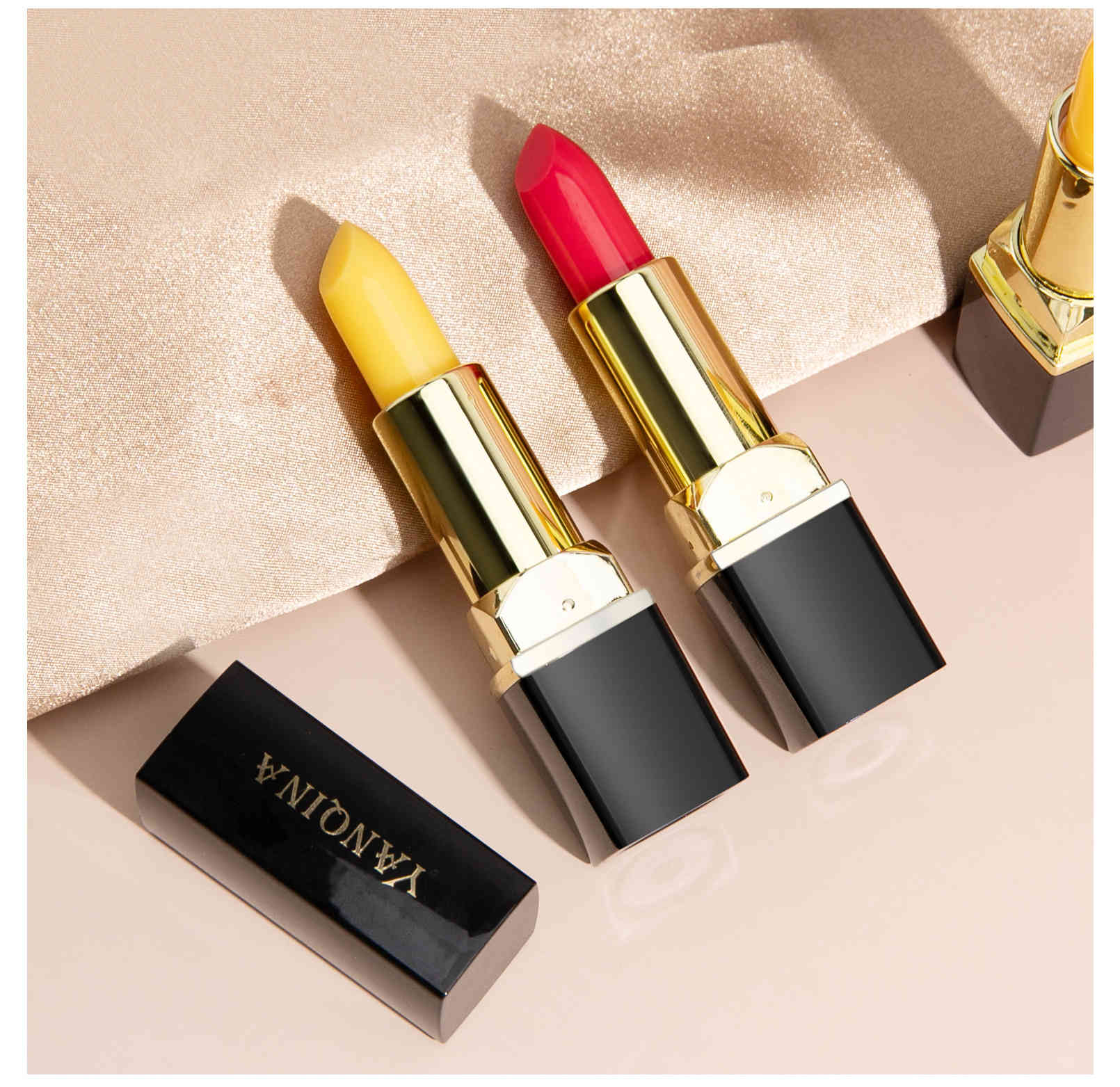 yanqina 胡蘿蔔素變色保濕滋潤口唇膏3.2g/支x2