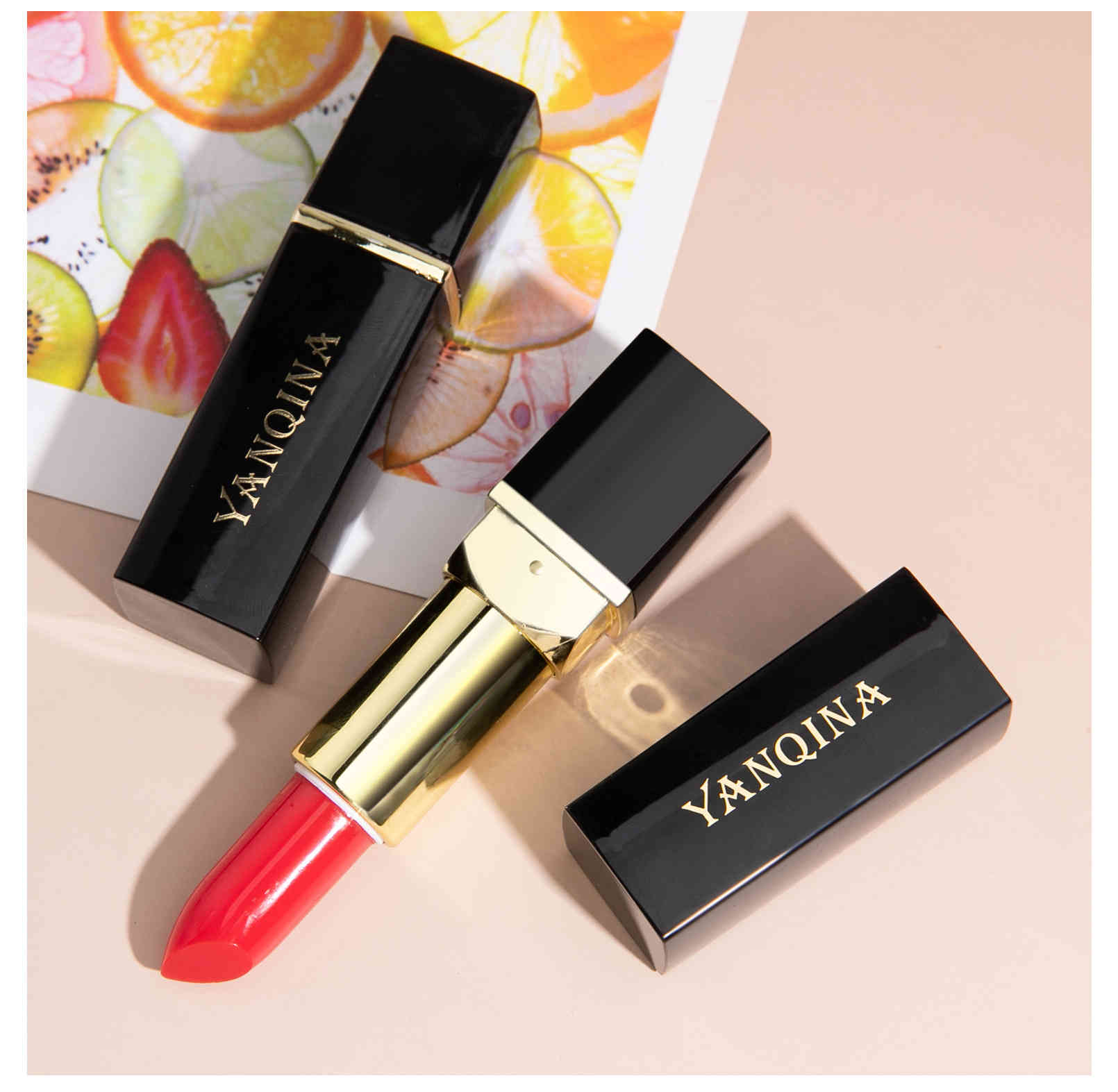 yanqina 胡蘿蔔素變色保濕滋潤口唇膏3.2g/支x2