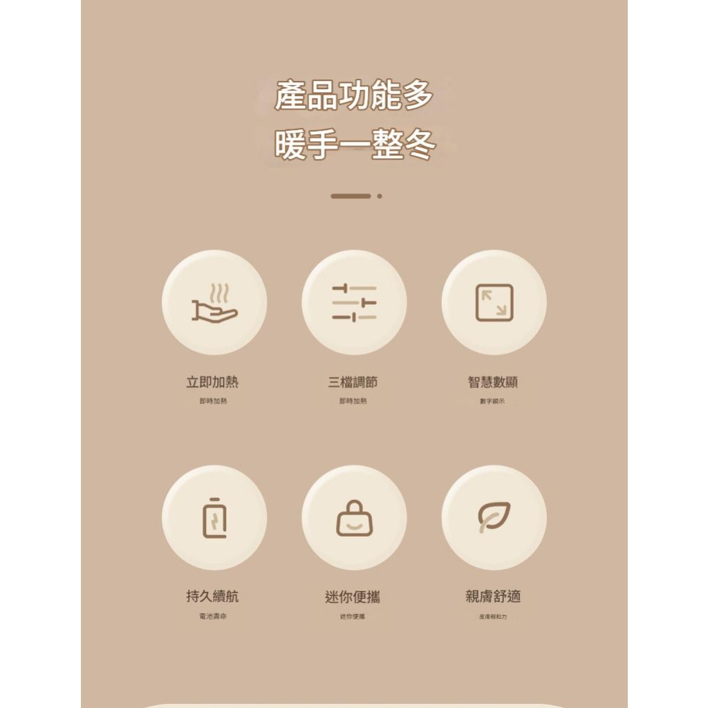 「5秒速熱！智慧數顯暖手寶｜三檔溫控、type c續航，隨身攜帶的冬日暖陽」