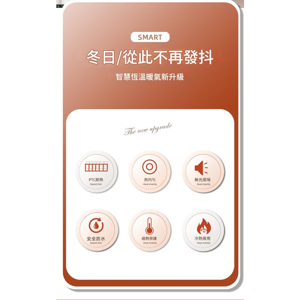【小可象】冷暖兩用風扇｜3秒速熱ptc暖風+自然涼風，節能低噪，四季適用！