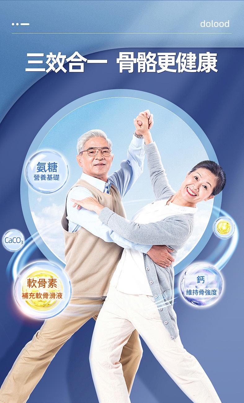 北京同仁堂善改善骨質密度藍氨糖軟鈣片保健品 ( 一樽/1gx60粒)