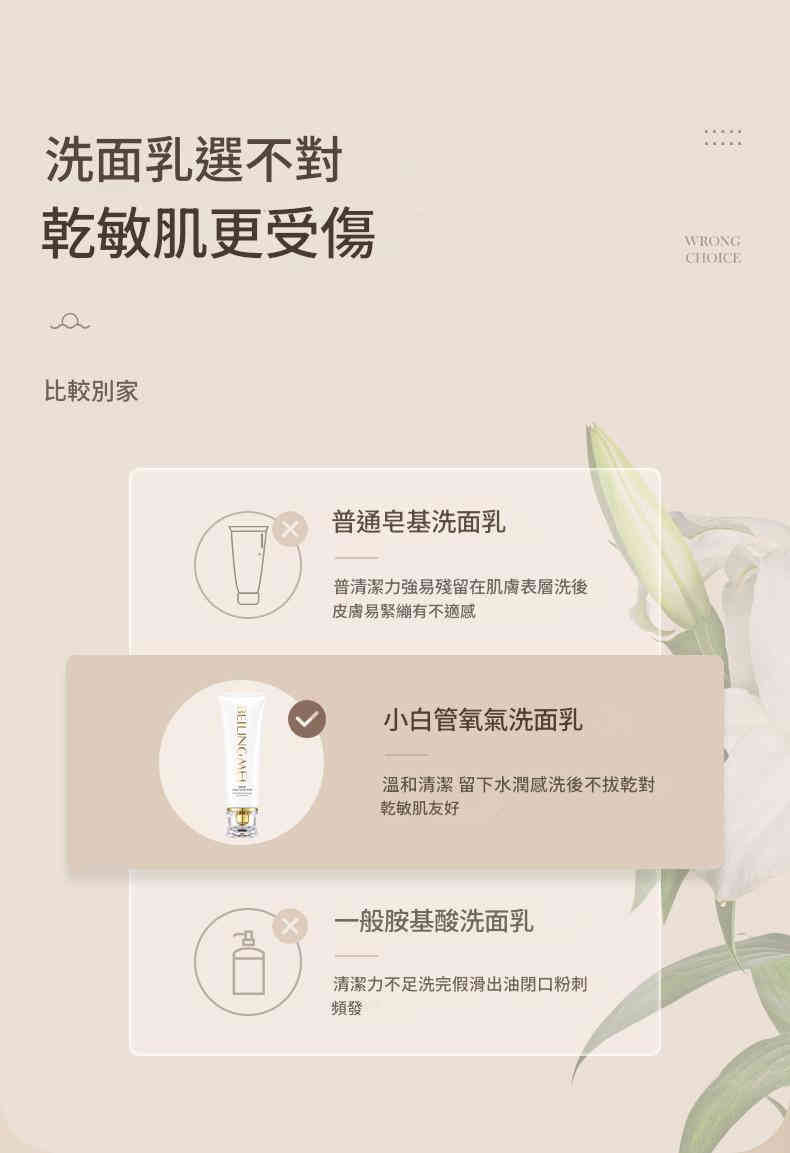 beiling mei 氨基酸控油祛痘去黑頭深層清潔洗面奶 100ml/瓶x2