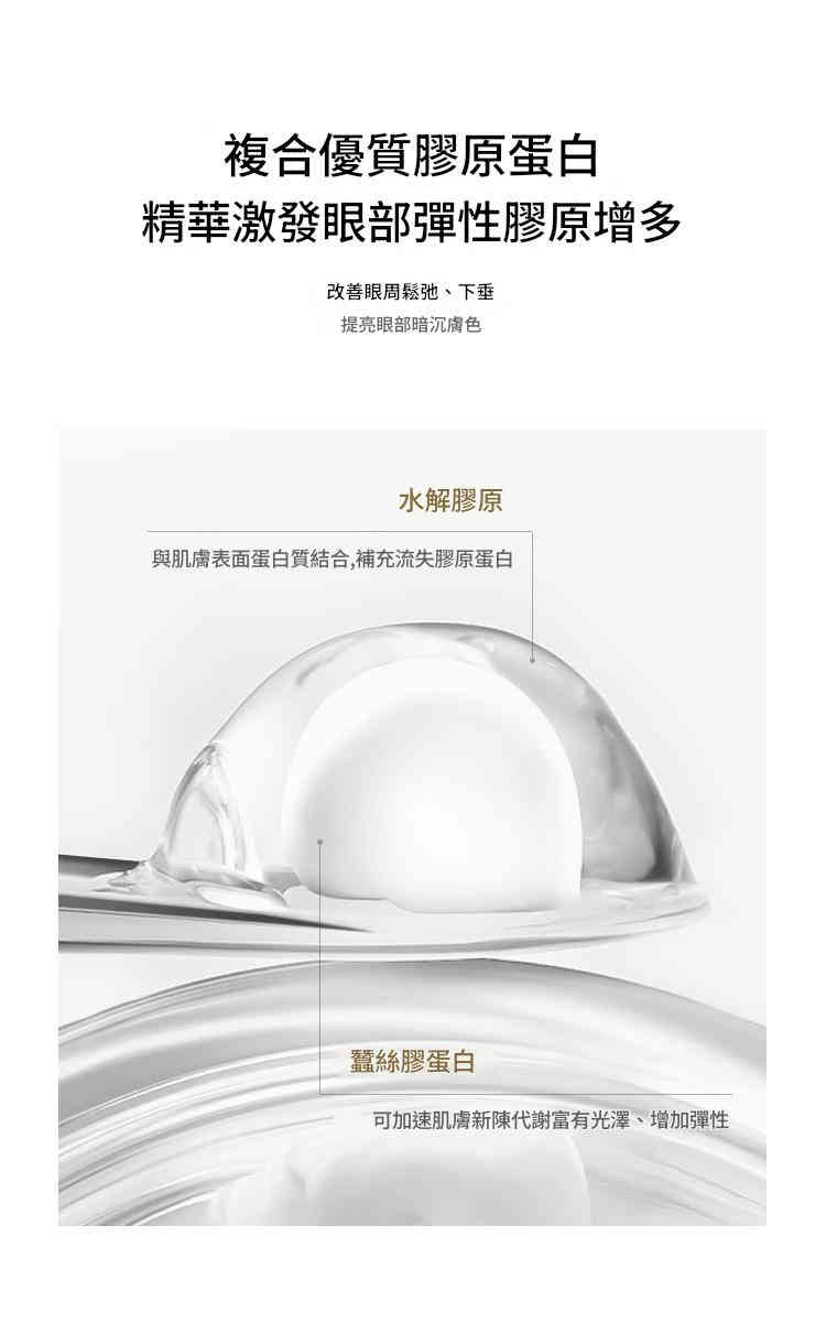 beiling mei 黃金膠原蛋白淡化防眼紋防熬夜眼部護理眼霜60g/瓶