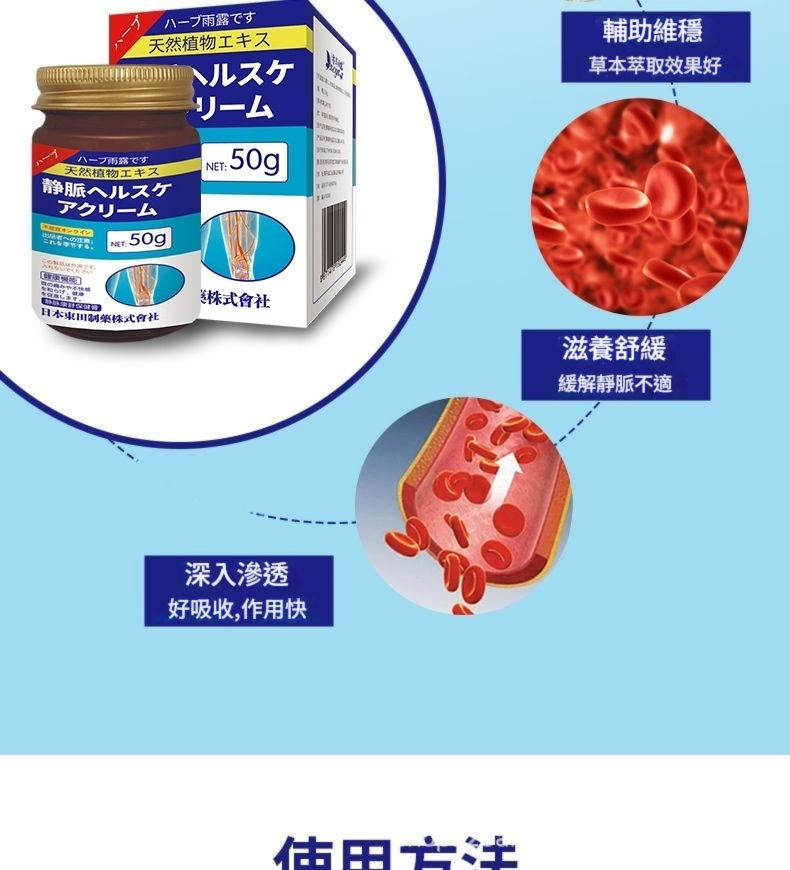 日本東田製藥靜脈康舒保健膏 50g/瓶
