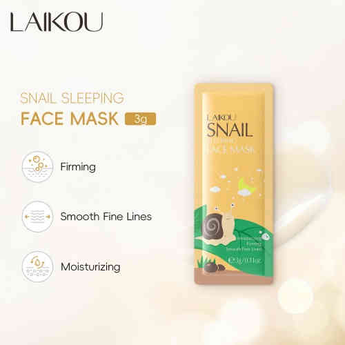 laikou 蝸牛免洗睡眠面膜 3g/包 × 15包