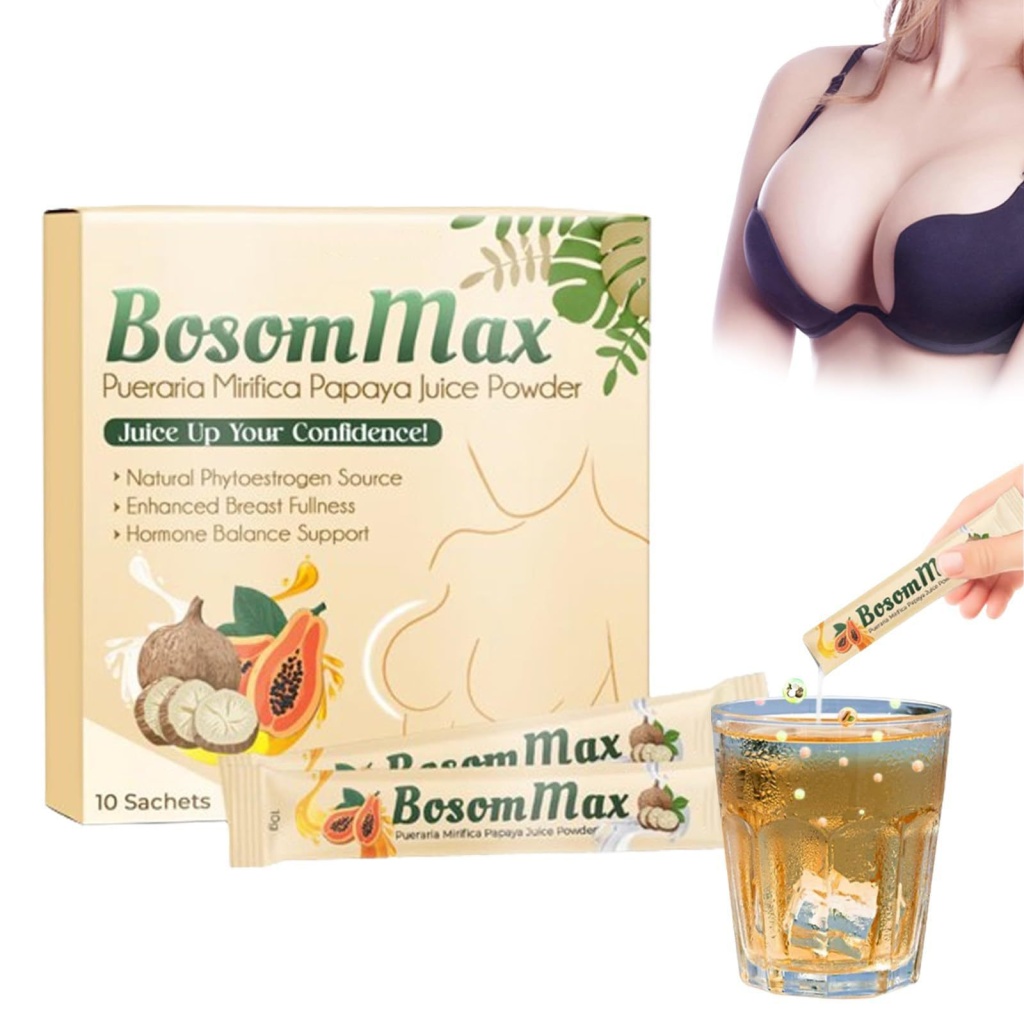 BosomMax 天然美胸葛根木瓜果汁粉 10包/盒 bosommax 葛根木瓜果汁粉 10包/盒