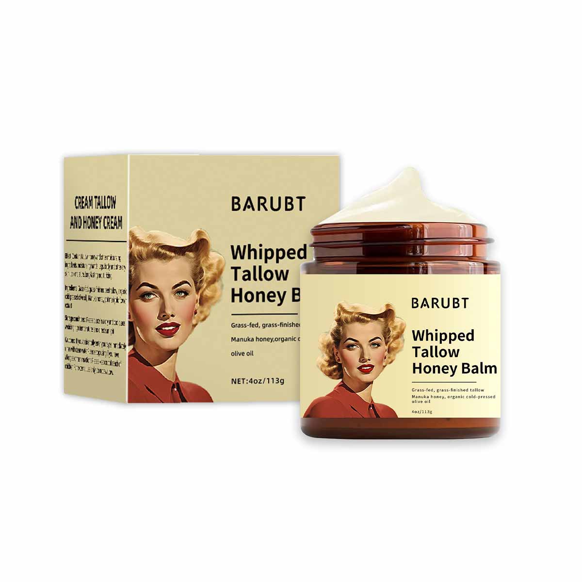 主图-06 BARUBT 牛脂膏奶油蜂蜜霜 113g - Image 6