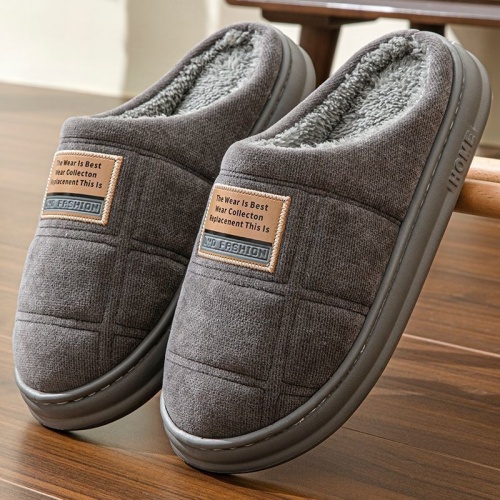 2025新款設計保暖棉防滑厚底家居專用保暖拖鞋