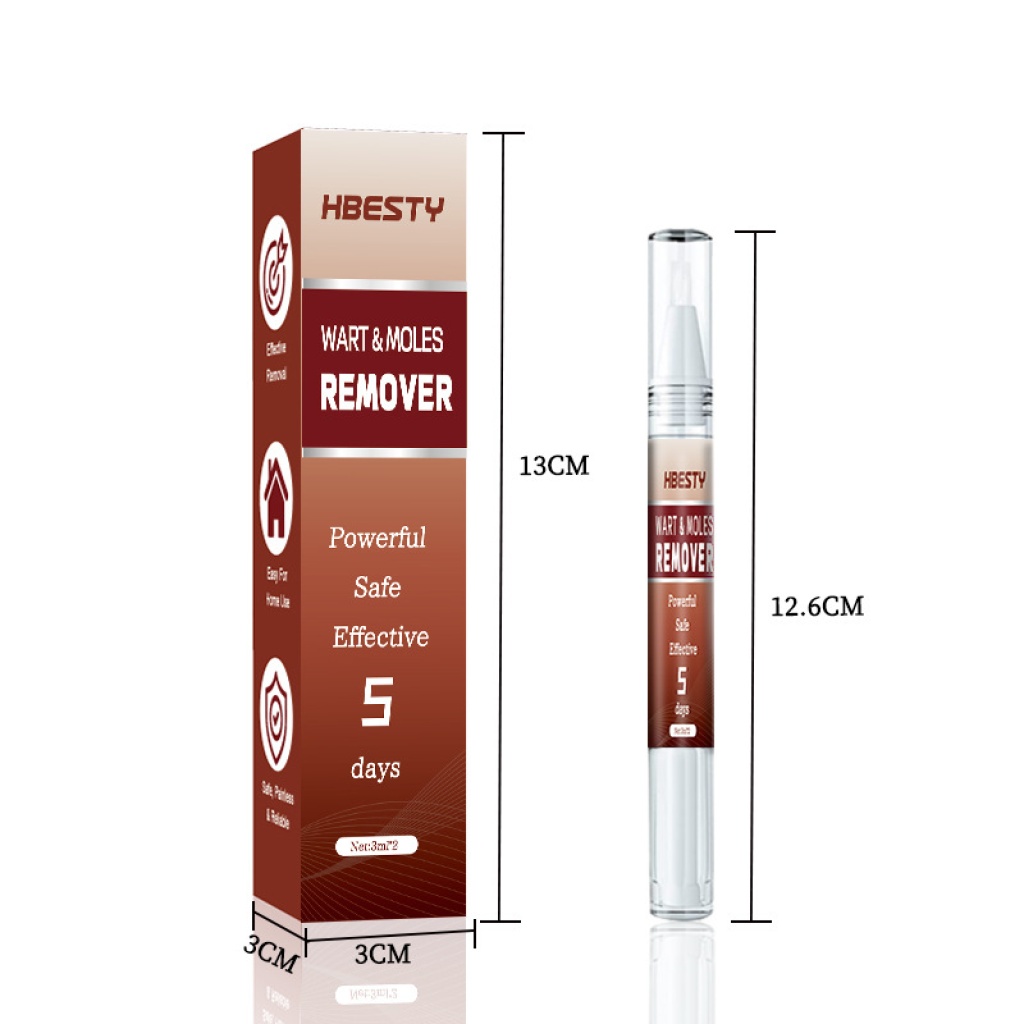 【hbesty 疣痣去除筆 3ml/支】5天見效！強效、安全、無痛，在家輕鬆去除疣、痣、肉贅